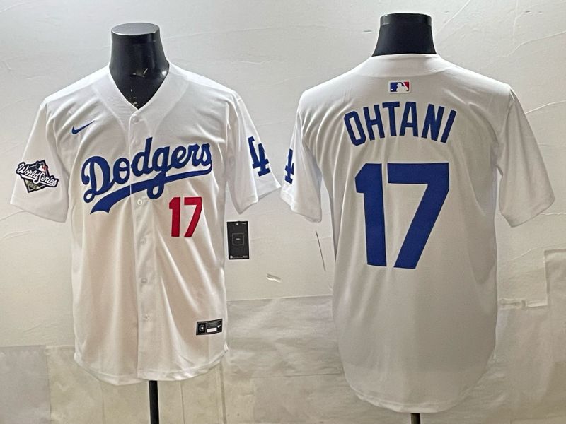 Men 2025 Los Angeles Dodgers #17 Ohtani white Game Nike MLB Jersey style 072->los angeles dodgers->MLB Jersey
